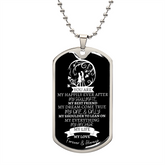 TO MY... EVERYTHING - Graphical Dog Tag & Ball Chain (Black background/White Text)