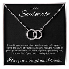 TO MY SOULMATE - One Wish - Perfect Pair Necklace (Black background)