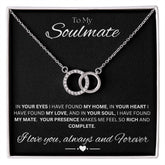 TO MY SOULMATE - My Home - Perfect Pair Necklace (Black background)