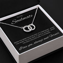 TO MY SOULMATE - Eternal - Perfect Pair Necklace (Black background)