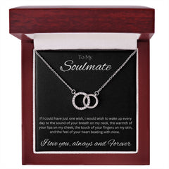 TO MY SOULMATE - One Wish - Perfect Pair Necklace (Black background)