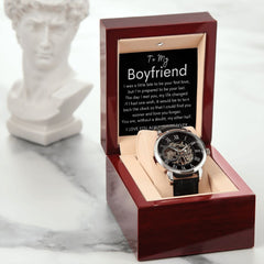 TO MY BOYFRIEND - Men's Openwork Watch + MC (Black background)