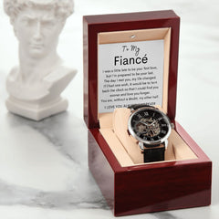 TO MY FIANCE - Men's Openwork Watch + MC (White background)