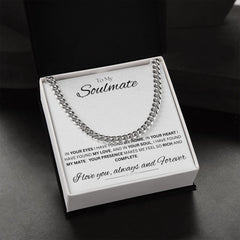 TO MY SOULMATE - In You - Cuban Link Chain (White background)