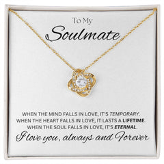 TO MY SOULMATE - Eternal - Love Knot Necklace (White background)