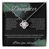 TO MY DAUGHTER - I LOVE YOU ALWAYS - Love Knot Necklace