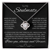 TO MY SOULMATE - Eternal Gift - Love Knot Necklace (Black background)