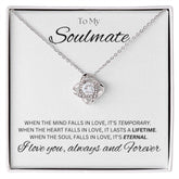 TO MY SOULMATE - Eternal - Love Knot Necklace (White background)
