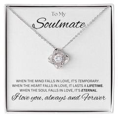 TO MY SOULMATE - Eternal - Love Knot Necklace (White background)
