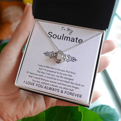 TO MY SOULMATE - Your Last - Love Knot Necklace (White background)