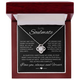 TO MY SOULMATE - The Missing Piece - Love Knot Necklace (Black background)