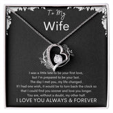 TO MY WIFE - Your Last - Forever Love Necklace (Black background)