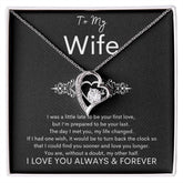 TO MY WIFE - My Other Half - Forever Love Necklace (Black background)
