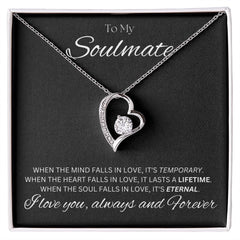TO MY SOULMATE - Eternal - Forever Love Necklace (Black background)