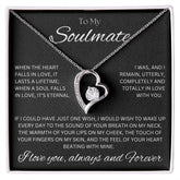 TO MY SOULMATE - One Wish - Forever Love Necklace (Black background)