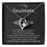 TO MY SOULMATE - My Other Half - Forever Love Necklace (Black background)
