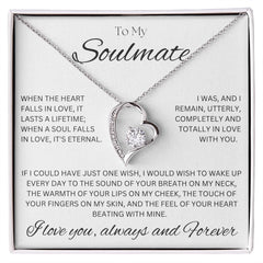 TO MY SOULMATE - One Wish - Forever Love Necklace (White background)