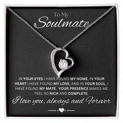 TO MY SOULMATE - My Home - Forever Love Necklace (Black background)