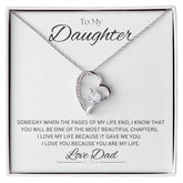 TO MY DAUGHTER - Love Dad - Forever Love Necklace (White background)