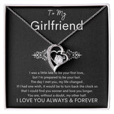 TO MY GIRLFRIEND - My Other Half - Forever Love Necklace (Black background)