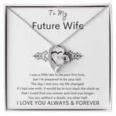 TO MY FUTURE WIFE - My Other Half - Love Knot Necklace (White background)
