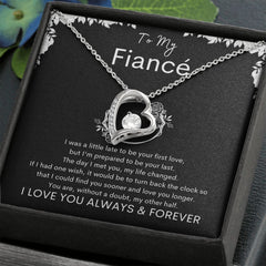 TO MY FIANCE - Your Last - Forever Love Necklace (Black background)