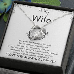 TO MY WIFE - Your Last - Forever Love Necklace (White background)