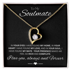 TO MY SOULMATE - My Home - Forever Love Necklace (Black background)