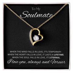 TO MY SOULMATE - Eternal - Forever Love Necklace (Black background)