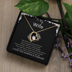 TO MY WIFE - Your Last - Forever Love Necklace (Black background)