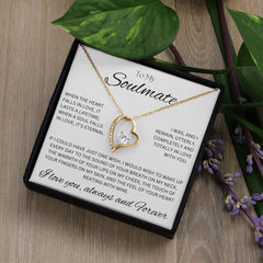 TO MY SOULMATE - One Wish - Forever Love Necklace (White background)