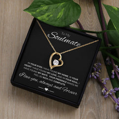 TO MY SOULMATE - My Home - Forever Love Necklace (Black background)