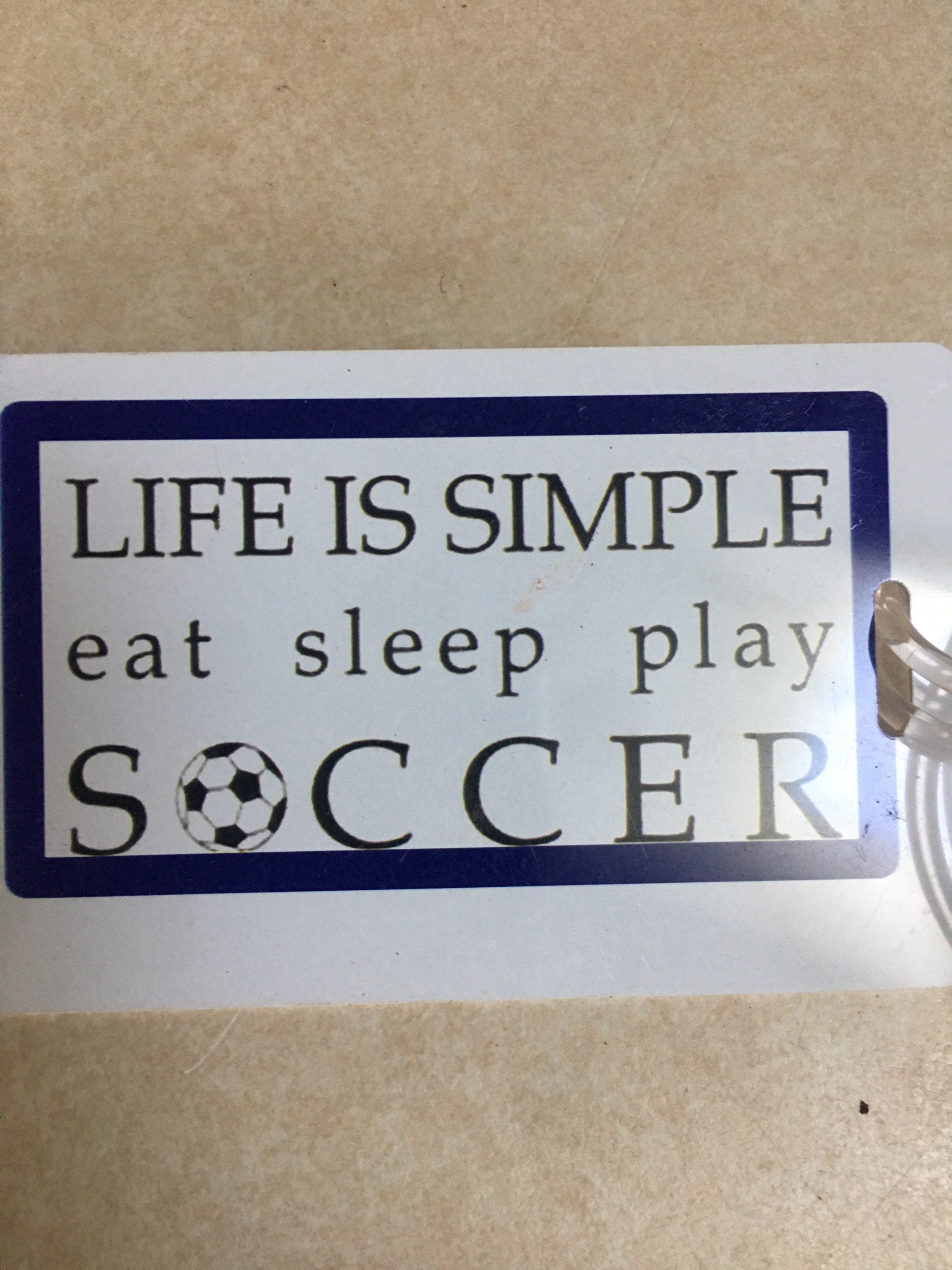 Soccer Bag Tag
