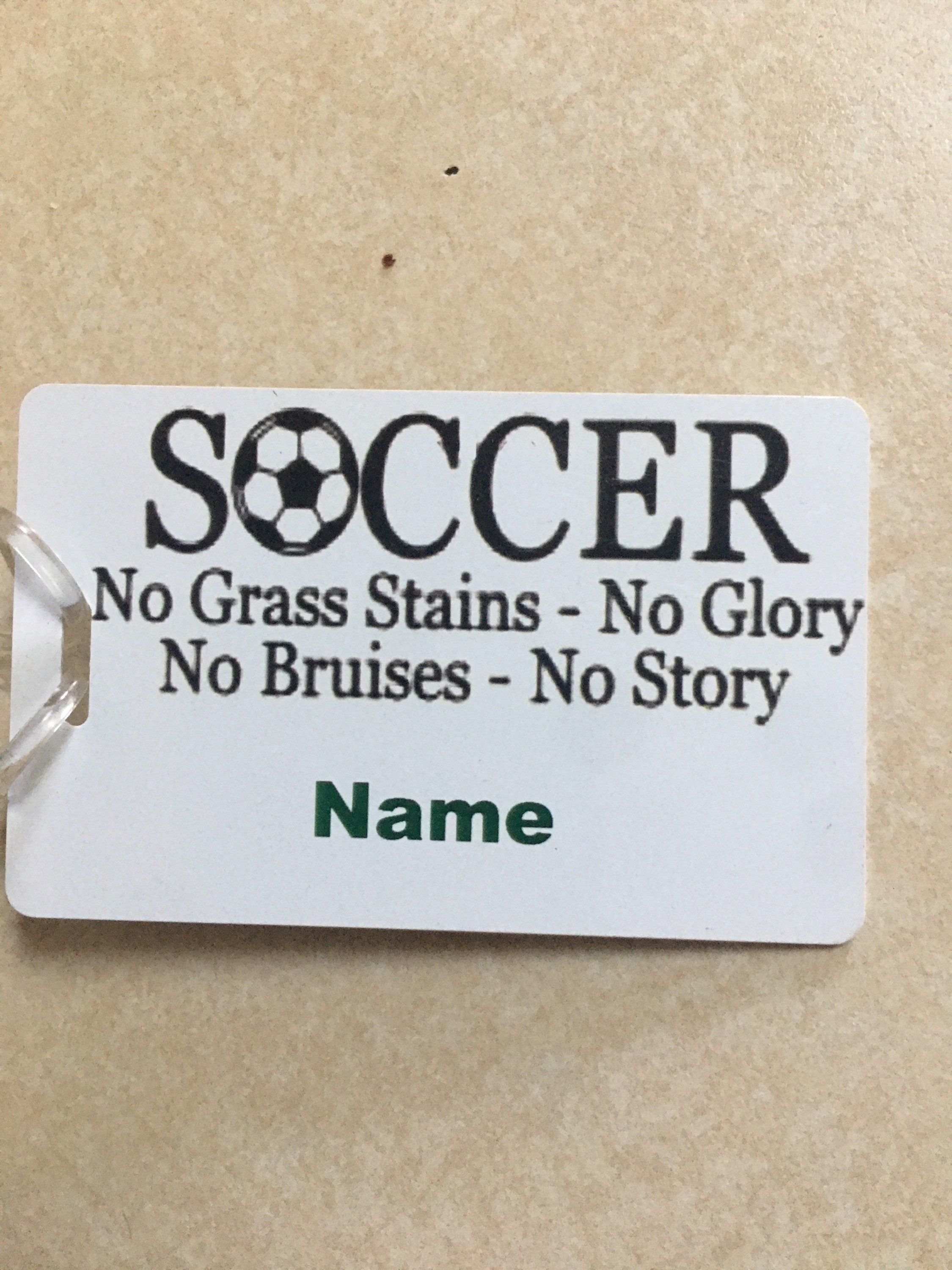 Soccer Bag Tag