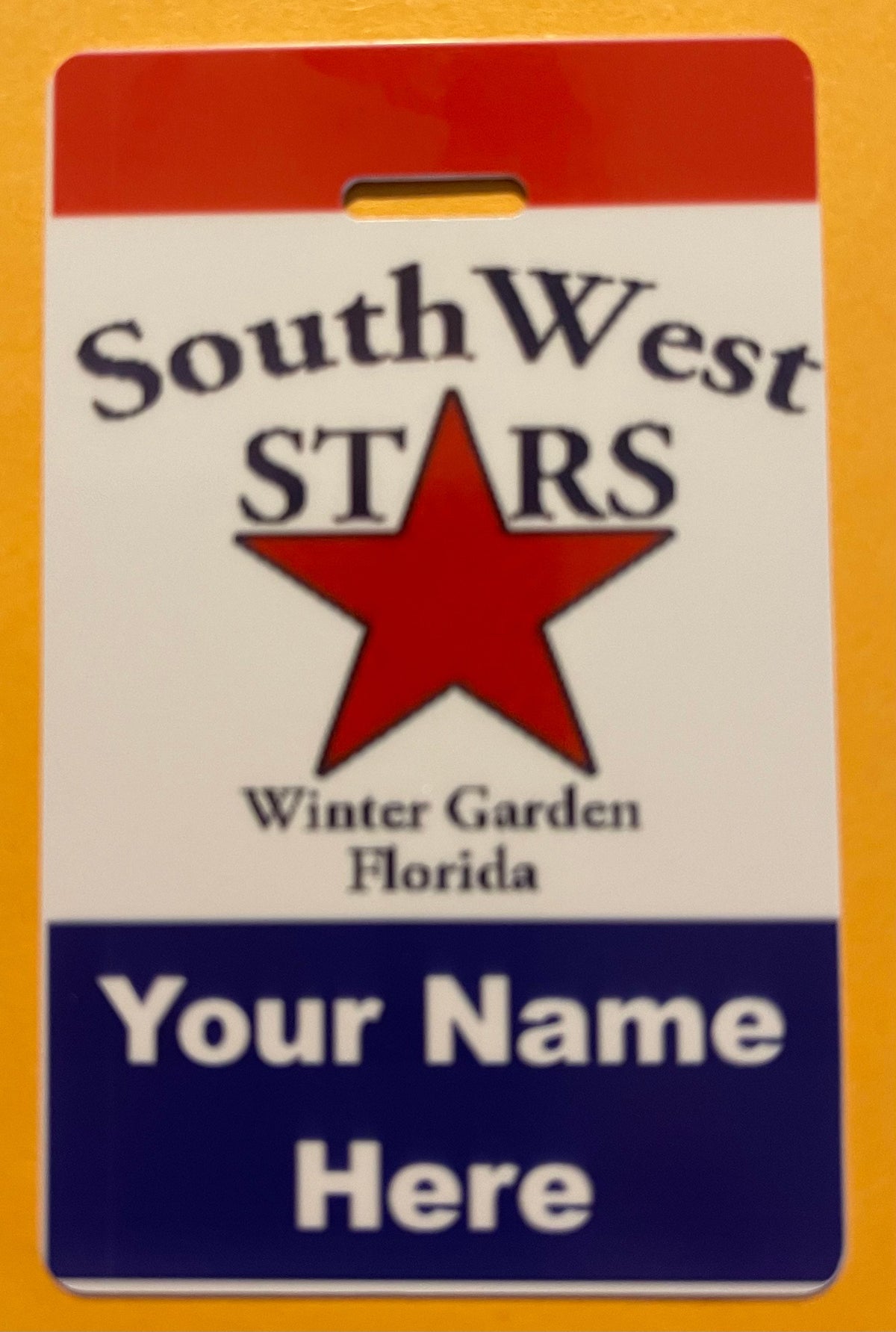 Southwest Stars team bag tag