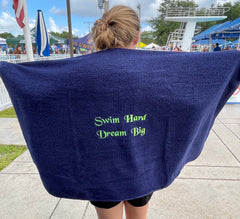 Navy blue - Embroidered Bath Towel