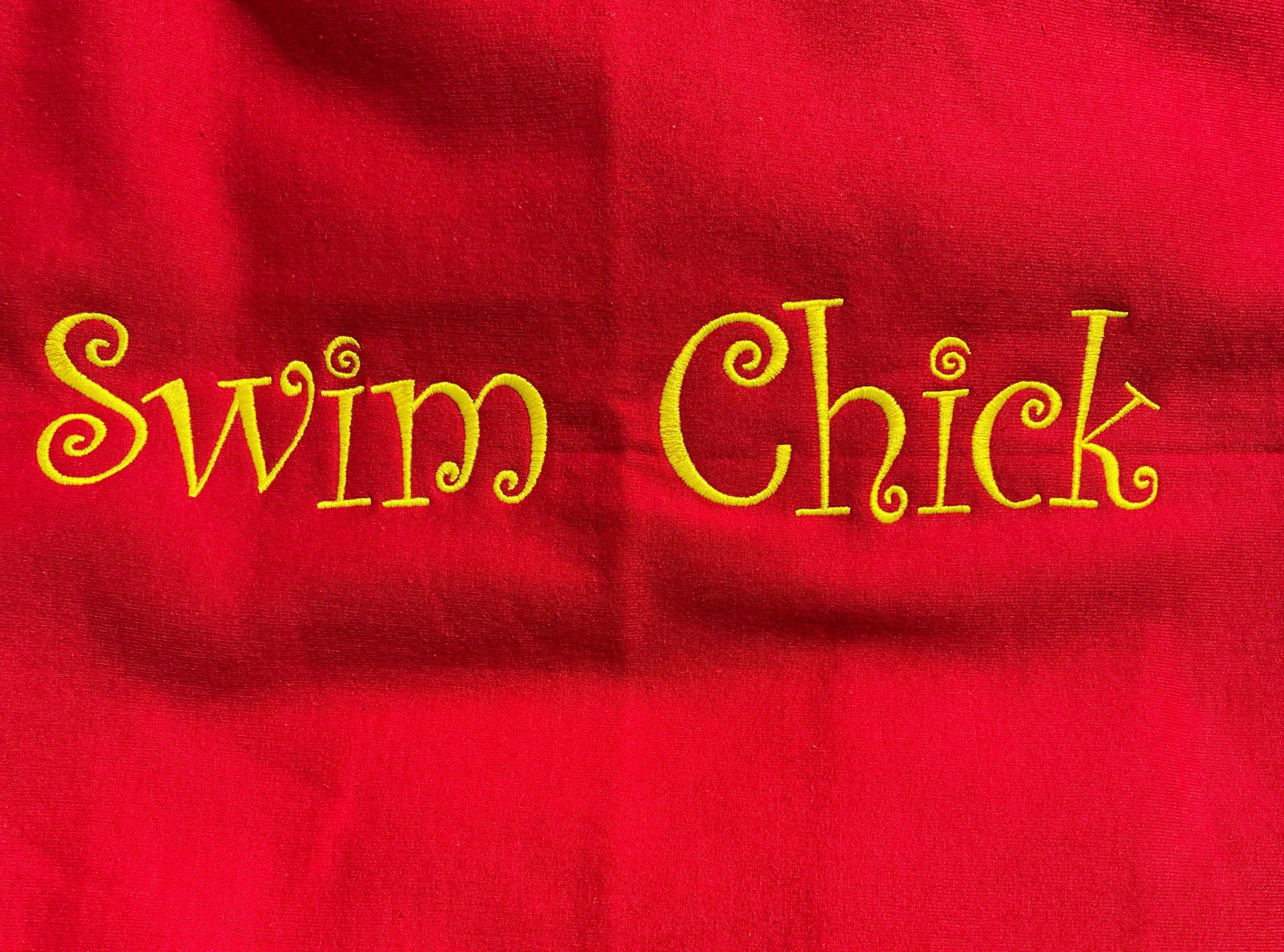 Red embroidered stadium blanket