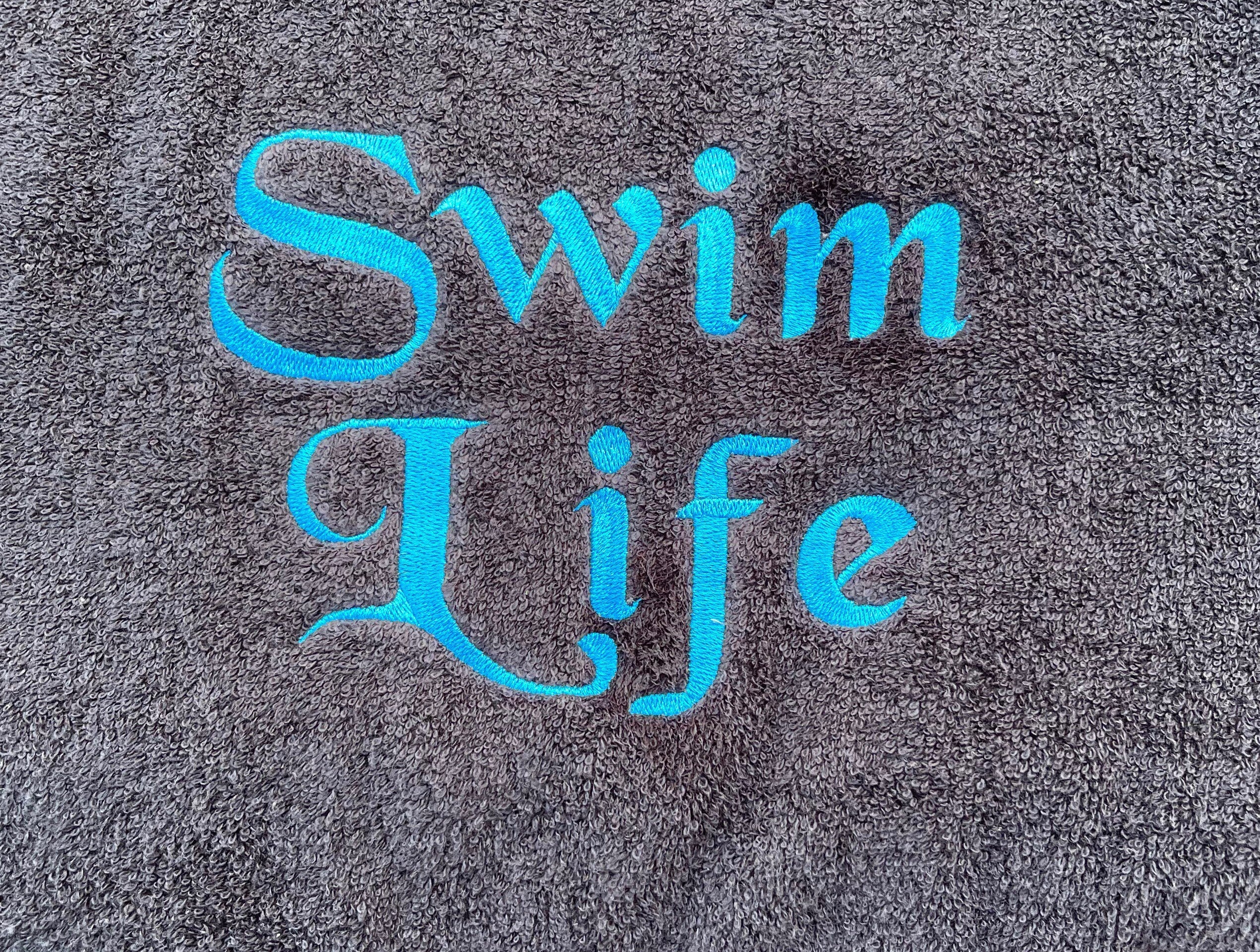 Gray - embroidered towel