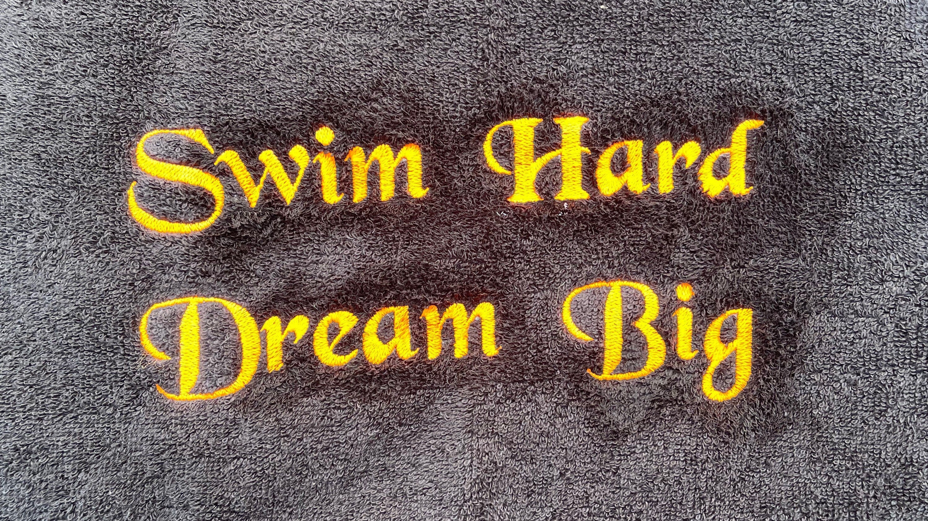Gray - embroidered towel