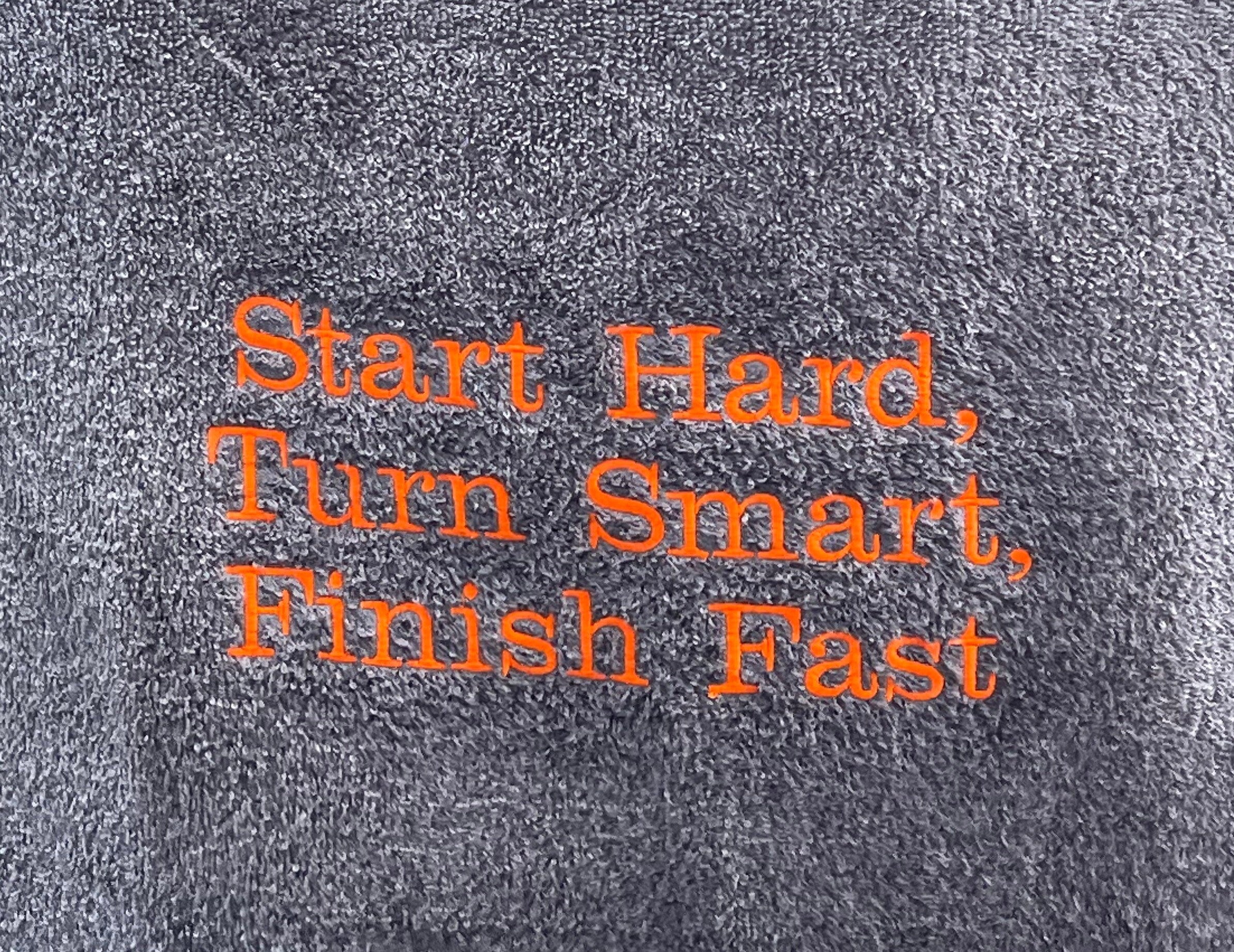 Gray - embroidered towel
