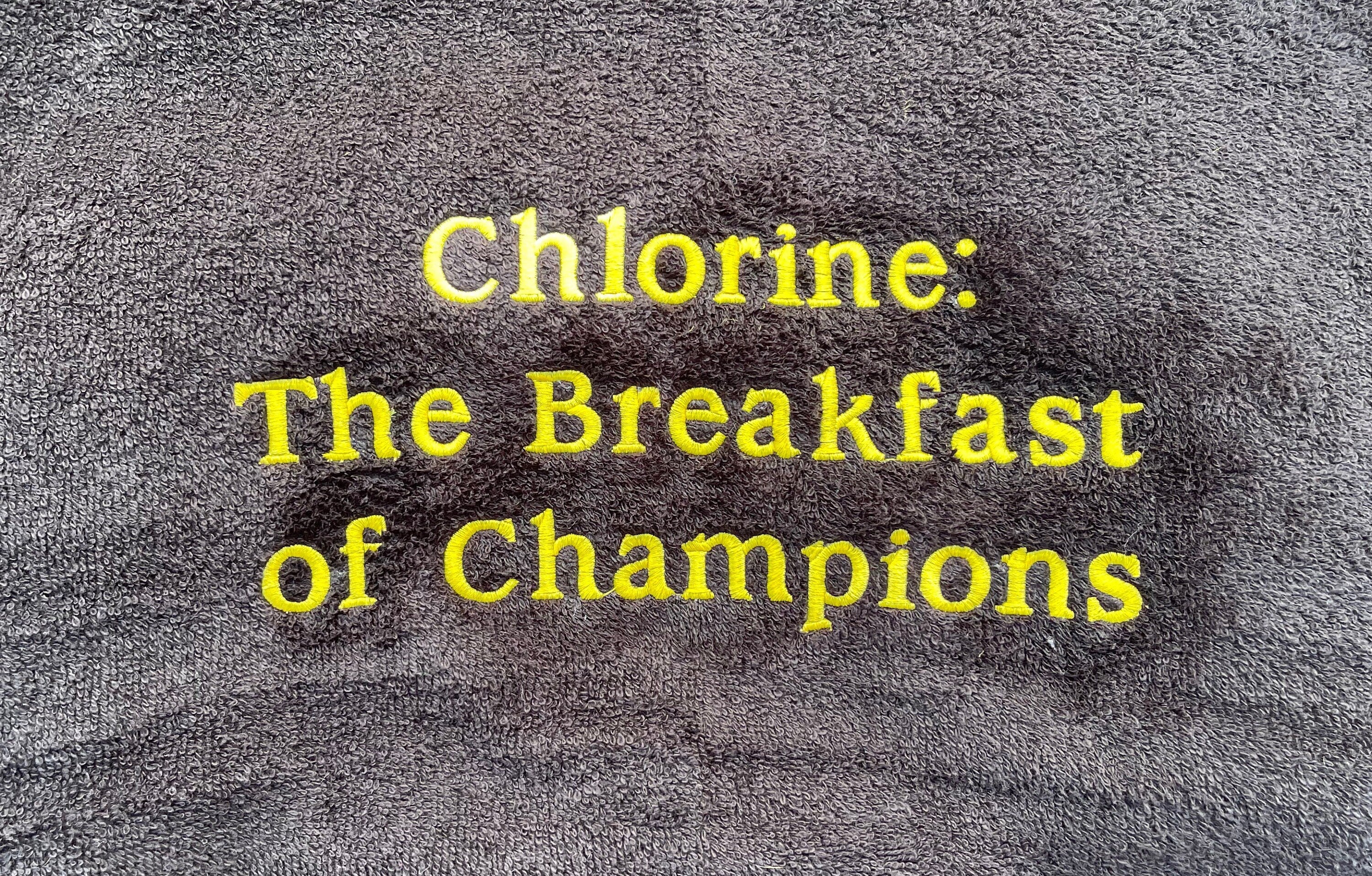 Gray - embroidered towel