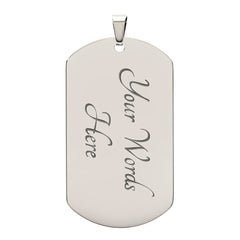 MY SON - LOVE MOM - Graphical Dog Tag & Ball Chain (w/small graphic)