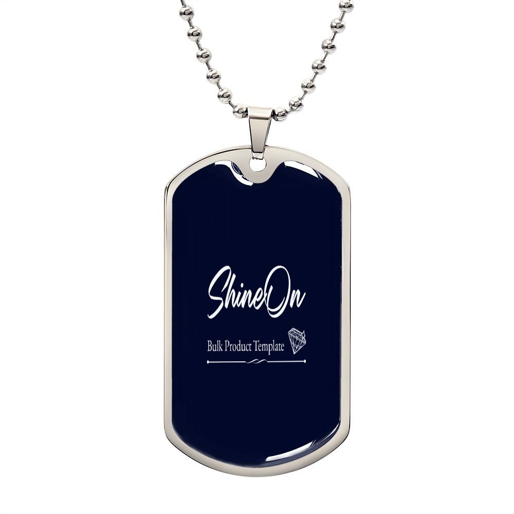 Graphical Dog Tag & Ball Chain
