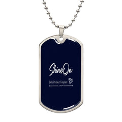 Graphical Dog Tag & Ball Chain