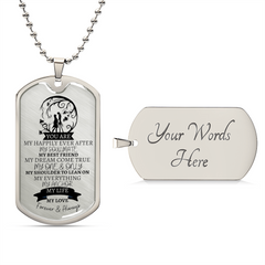 MY EVERYTHING - Graphical Dog Tag & Ball Chain