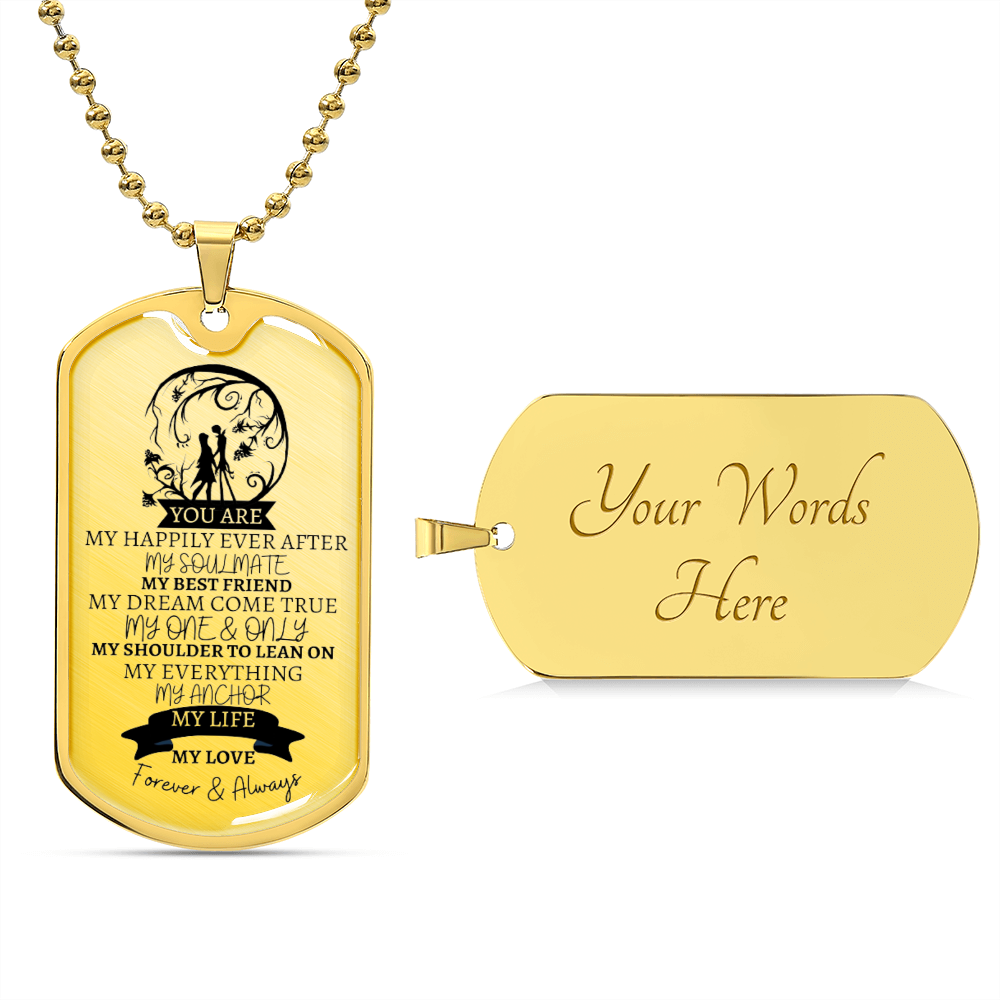 MY EVERYTHING - Graphical Dog Tag & Ball Chain
