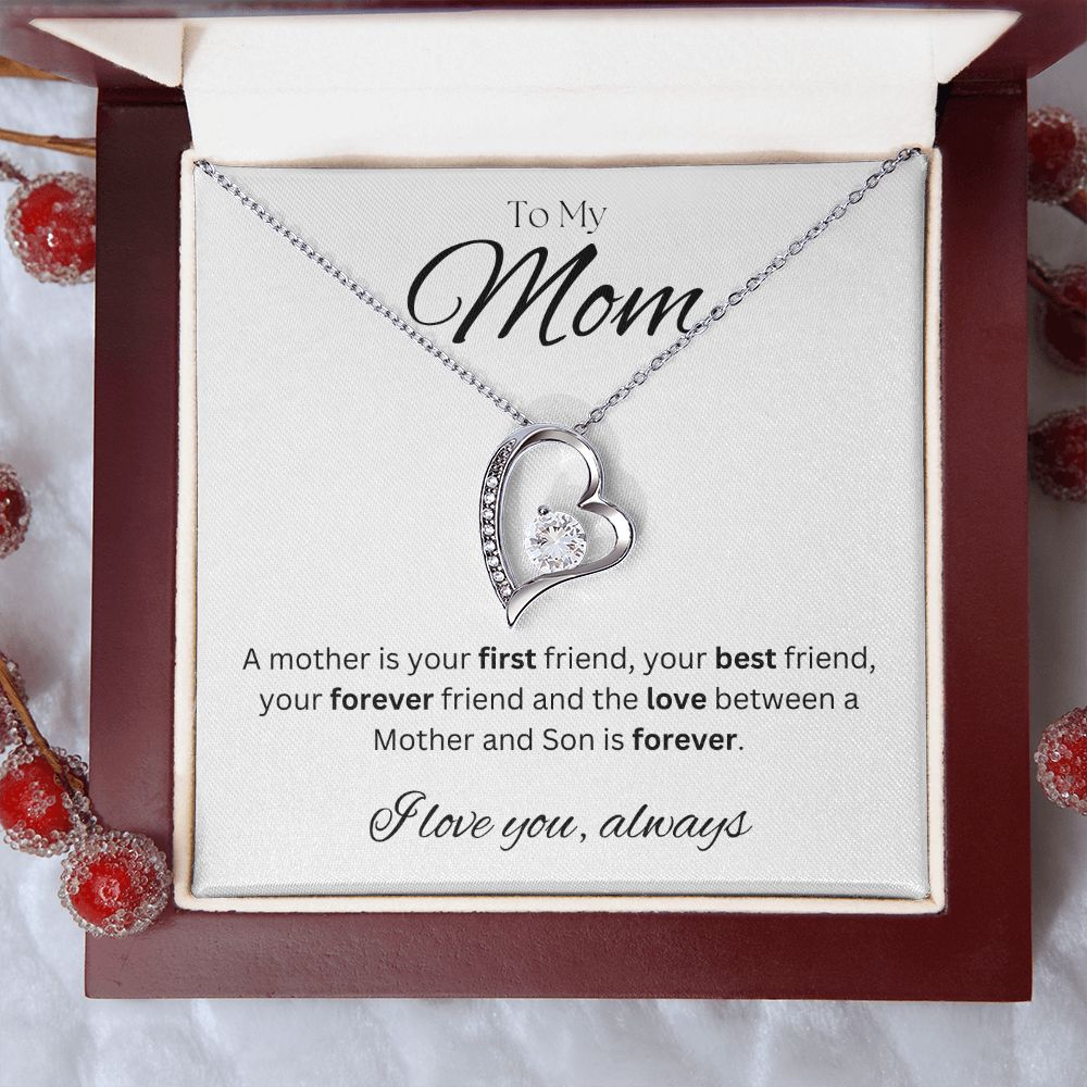 TO MY MOM - Between a Mother and Son - Forever Love Necklace (White background)