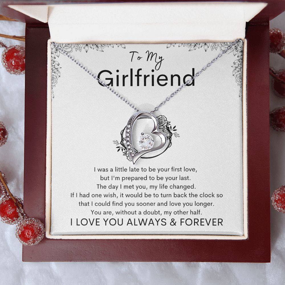 TO MY GIRLFRIEND - Your Last - Forever Love Necklace (White background)
