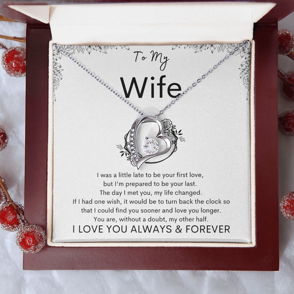 TO MY WIFE - Your Last - Forever Love Necklace (White background)
