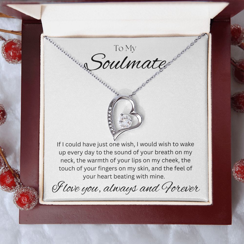 TO MY SOULMATE - Always and Forever - Forever Love Necklace (White background)